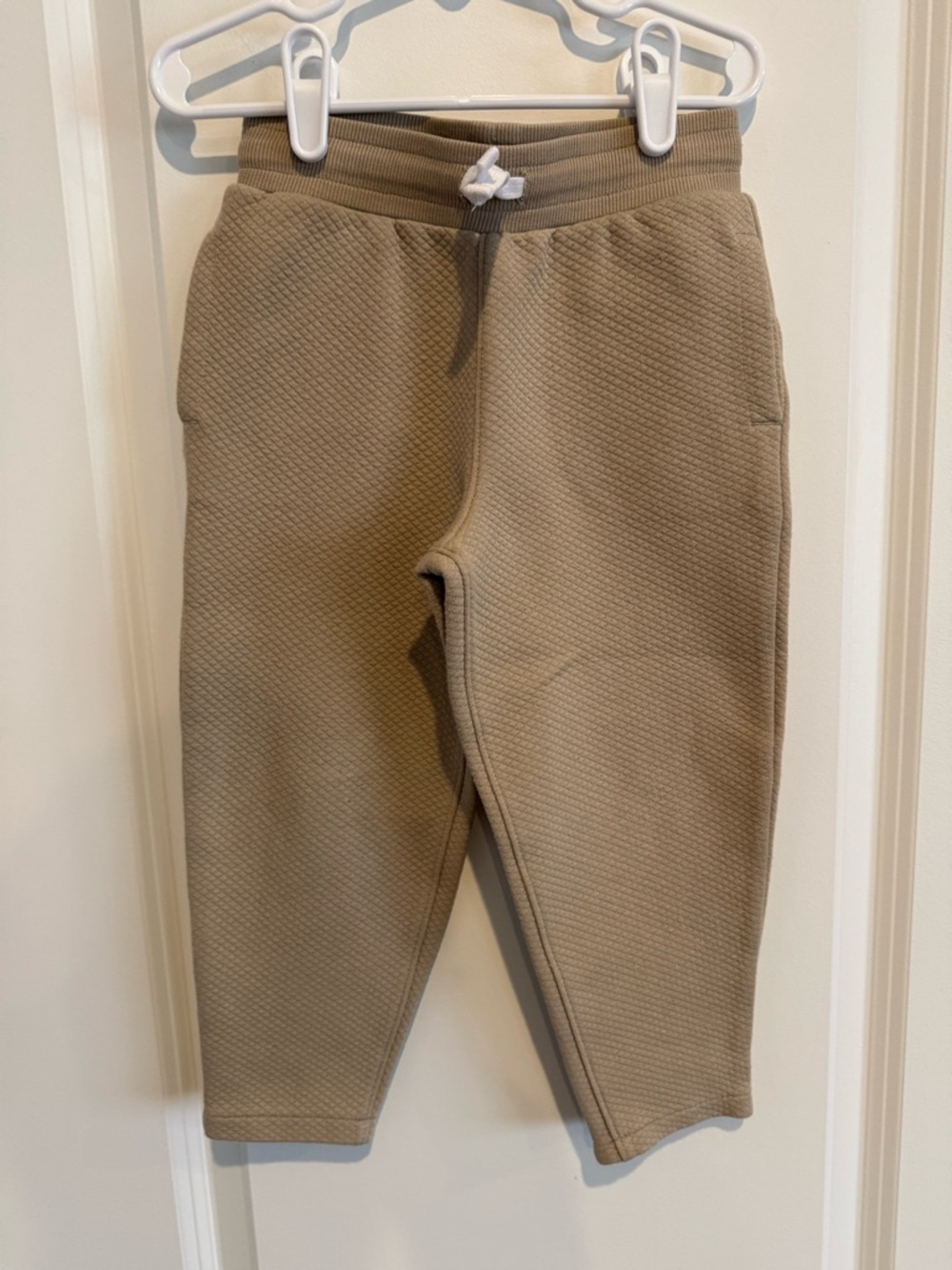 Janie and Jack Quilted Sweatpants in Tan